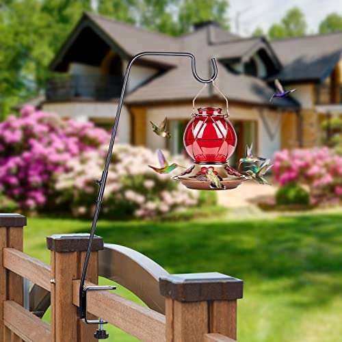 BOLITE Deck Hook, 28 Inch Bird Feeder Hanger for Hummingbird Feeders, Black - size: 28inch