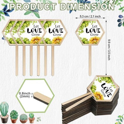Funny Plant Labels for Outdoor Garden Waterproof,14 Garden Sign - color: Love