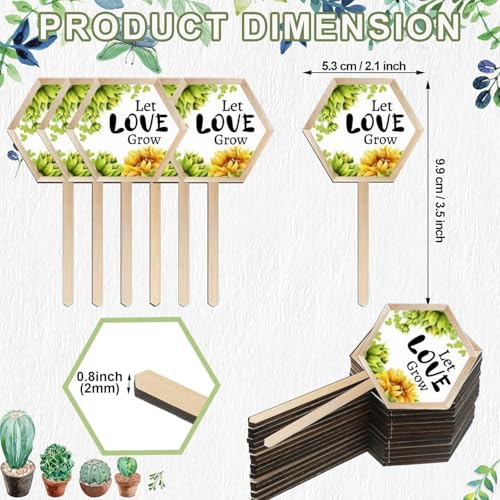 Funny Plant Labels for Outdoor Garden Waterproof,14 Garden Sign - color: Love