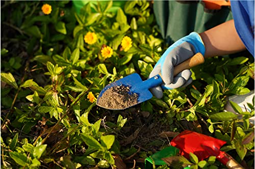 Kidz Gardening Set -Real Metal Gardening Tools Kit for Childrenz Includes Sturdy Shovel,Rake,Fork,Trowel,Kidz Garden Kit with Sun Hat,Apron,Gloves,Tote Bag,Sprayer and Bucket,Outdoor Gardening Gifts - style: Garden