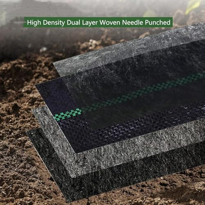 3FT x 300FT Commercial Grade Weed Barrier Fabric - 5.8oz Double Layer Woven, Heavy Duty UV-Resistant Landscape Matting for Farms, Gardens & Agricultural Fields - style: 3FT X 300FT-5.80Z