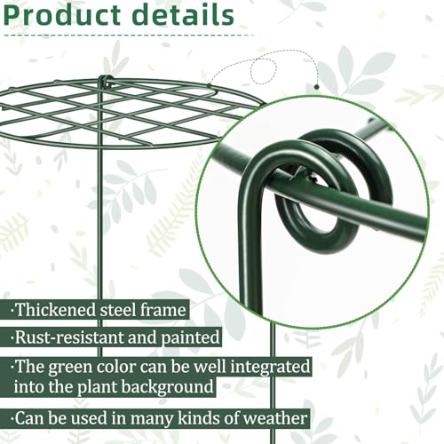 10 Pack 12 x 16 Inch Peony Cages and Supports for Outdoor Plants - size: 10pack/12 x 16 inch