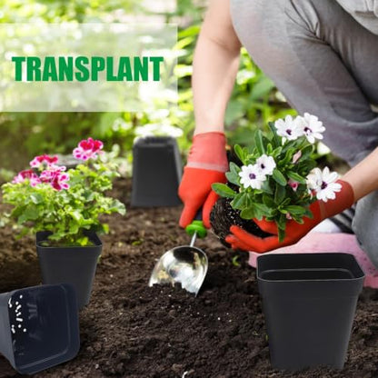 RooTrimmer Square Nursery Pots with Drainage Holes, 2.75 Inch, 120 Pack - color: Black, size: 2.7 Inch - 120pk