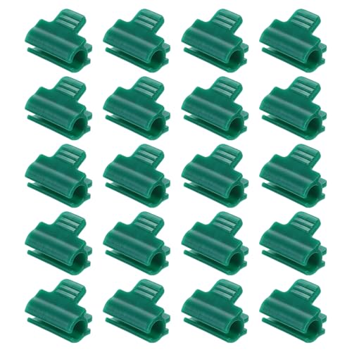 uxcell Greenhouse Clamps for 9/16inch PVC Pipe, 20pcs Greenhouse Film Clamps Shading Net Rod Clip Garden Hoops for Row Cover, Greenhouse Plastic Sheeting(Dark Green) - color: Green, size: 9/16inch