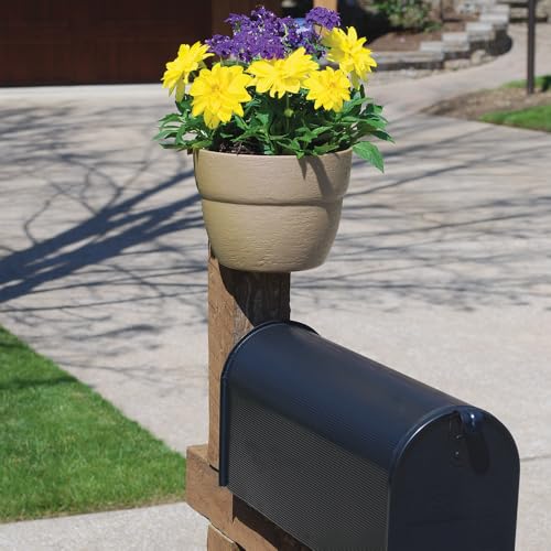 Bloomers Post Planter – Both Permanent and Temporary Installation Options – Garden in Untraditional Spaces – Sand - color: Sand, size: Post Planter
