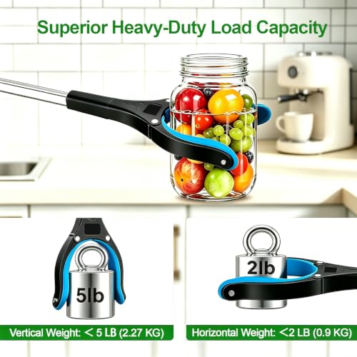 3 Pack Grabber Reacher Tool,2pc 32" Foldable Reacher Grabber Pickup Tool with Magnet and 360° Swivel Claw & 16" Stainless Steel Grabbers,Heavy Duty Trash Reacher for Seniors,Garden Nabber Picker - color: 3 Pack