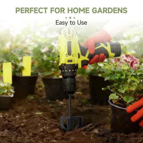 4-in-1 Soil Cultivator for 3/8" Hex Drive Drill