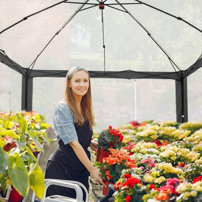EAGLE PEAK 10x10 Walk in Pop Up Greenhouse, Gray/White - color: Gray/White, size: 10x10