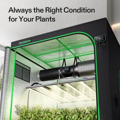 VIVOSUN GIY 5x5 Smart Grow Tent Kit WiFi-Integrated 750W LED Grow System - size: 60"x60"x80"