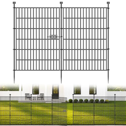 No Dig Garden Fence Outdoor for Yard, 40in (H) x 23.6ft(L) - size: 40 in(H) X 23.6 ft(L)