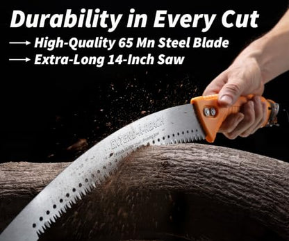 Pruning Manual Hand Saw for Tree Trimming (Pole Sold Separately) - size: 14 in Blade (Hand-held or for Extension Pole)