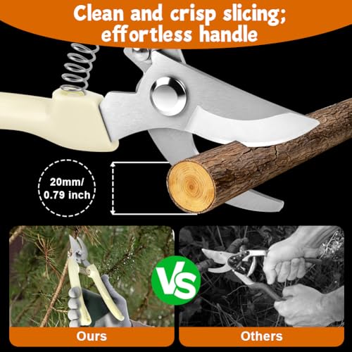 Ainiv 2Pack Pruning Shears, Professional Flower Clippers, Lightweight