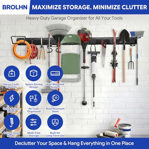 64" Garage Tool Organizer Wall Mount - size: 64 Inches