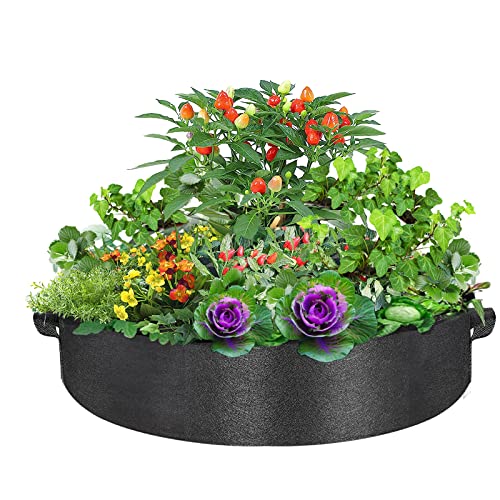 ZtohPyo 50 Gallon Plant Grow Bags, Large Fabric Raised Garden Bed with Handles, Durable Garden Beds Planters Aeration Gardening Container to Grow Vegetables for Outdoor Plants - size: 1-pack 50 Gallon