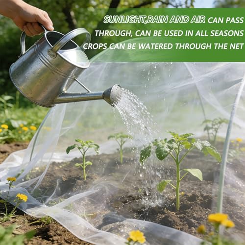 Augshy 2 Pack Garden Netting for Raised Beds, 4x2x1ft Mesh Plant Covers