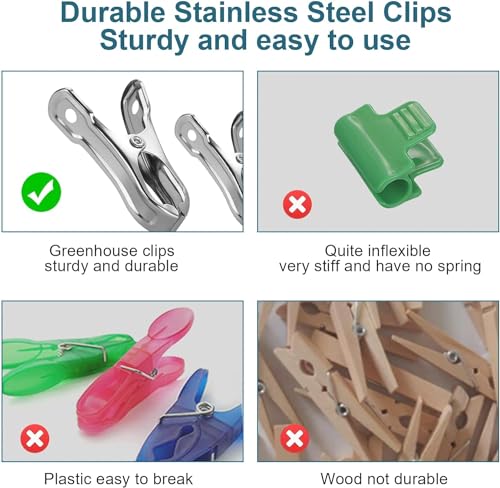 36 Pcs Garden Clips, Greenhouse Clamps, Steel Greenhouse Clips for Netting - style: 36 PCS Garden Clips