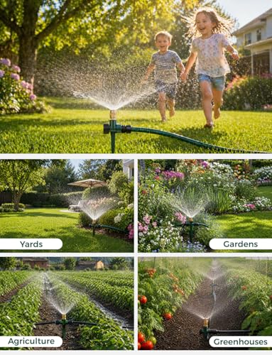 2 Pack Small Garden Sprinklers, Metal Sprinkler for Small Areas - color: Green 2pcs