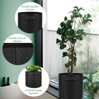 6 Pcs Lily Plant Pots for Pond, 1 Gallon Aquatic Pond Planter, Breathe Reusable Grow Bags with Handles for Aquatic Plants, Water Lily, Lotus, Potato,Onion,Flowers - size: 1 Gallon