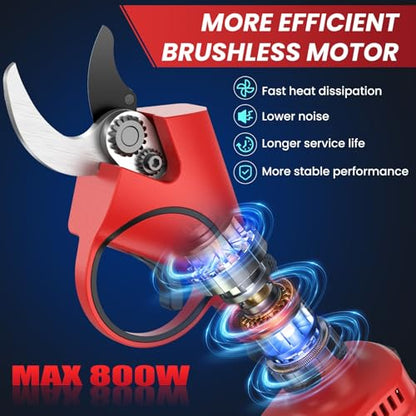 Electric Pruning Shears, 1.6" Cutting Cordless Pruner for Gardening - style: A--Electric Pruning Shears