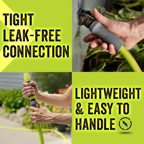 Flexzilla Garden Hose with SwivelGrip, 5/8 in. x 50 ft., Lightweight All-Weather Water Hose, Durable and Flexible, Leak-Free Connections - color: Chartreuse, size: 50ft, style: SwivelGrip
