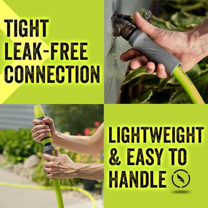 Flexzilla Garden Hose with SwivelGrip, 5/8 in. x 50 ft., Lightweight All-Weather Water Hose, Durable and Flexible, Leak-Free Connections - color: Chartreuse, size: 50ft, style: SwivelGrip