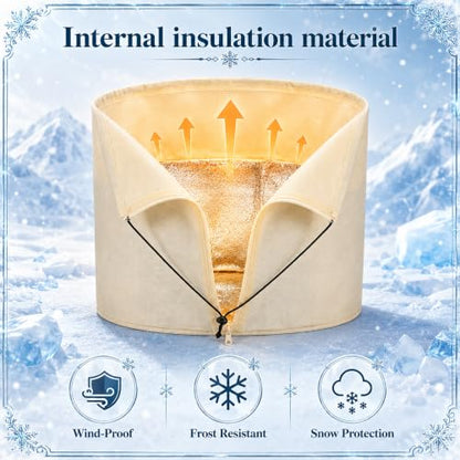 2 Pack Plant Winter Protection Pot Cover, 27"x25" Anti-Frost Flower Pot Bag - color: L-2pcs