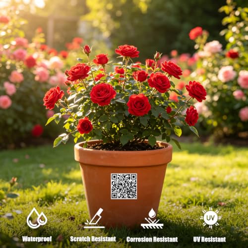 10 Pcs QR Plant Labels, Waterproof Crystal Smart Tags