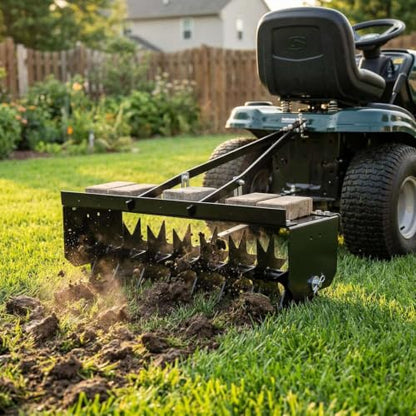 32 Inch Tow Behind Aerator, 132 LBS Heavy Duty Rolling Lawn Aerator