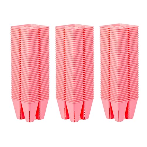 Bootstrap Farmer 4 Cell Inserts for 1020 Trays, 120 Pack, Pink | Heavy Duty Seed Starting Plugs with Air Prune Slits for Stronger Roots | Made in USA - color: Pink, size: 120-pack
