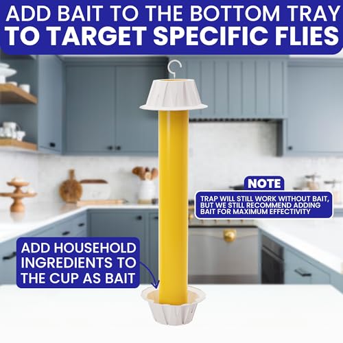 Fly Stick Sticky Fly Traps for Indoors Outdoor 4pk. Non-Toxic Super Sticky Hanging Flies Catcher Paper Tape Strips for Home. Catches All Bugs and gnats. Indoor Outdoor House Flying Insect Trap. - size: 4pack