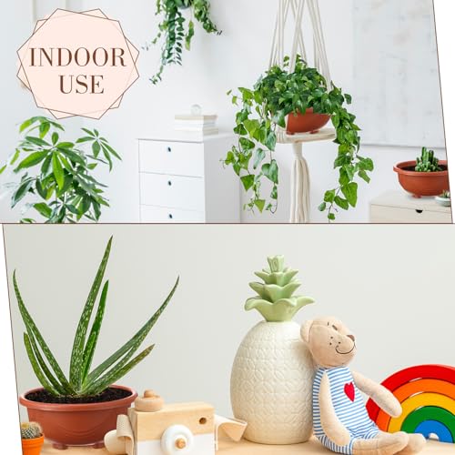 Maxcheck 60 Pcs Plastic Hanging Planter Flower Plant Pots with Hook Hanging Pot for Plants Basket Planter Holder Containers with Drainage Hole for Indoor Outdoor Garden Balcony Wall Decor, Brown