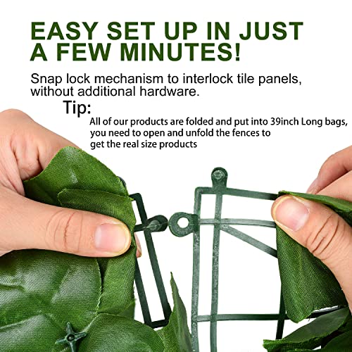 DearHouse Artificial Faux Ivy Hedge Privacy Fence Wall Screen, Leaf and Vine Decoration for Outdoor Garden Home Decor, (157.5 * 59inch) - size: 157.5*59inch