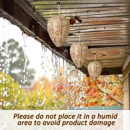 DECYOOL 8 Pack Paper Fake Wasp Nests Decoys for Yellow Jackets - color: Brown