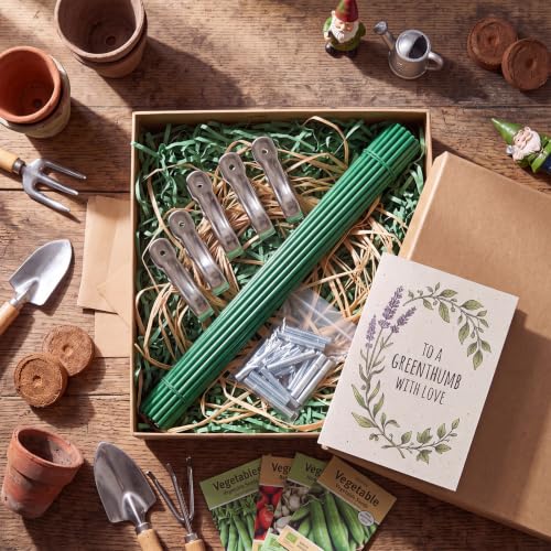 Garden Hoops for Raised Beds, 36 Pcs 17'' Greenhouse Garden Grow Tunnel Netting Hoops with 36 Gardening Clips for Netting Fiberglass Adjustable DIY Greenhouse Support Hoop for Outdoor Plant