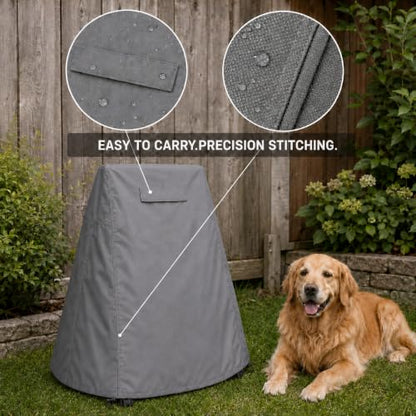 Hose Reel Cart Cover for Outdoor Ventilated Buckle Fit Cover - color: Medium - Hose Reel Free Standing Cover