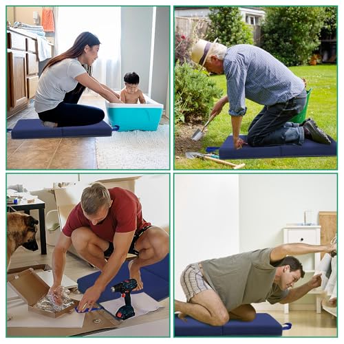 Gardening Knee Pads, Large Knee Pads for Gardening, Kneeler Pad, Thick Garden Knee Pad,Repairing-Floor Knees Mat for Prayer, Fitness, Yoga, Gym & Pilates(Blue) - color: Blue