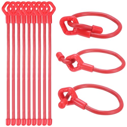 M METERXITY 12-Pack Adjustable Plant Ties, 8inch/20.32cm Silicone Flexible Multi-Function Sturdy Garden Twist Tie for Plant Support/Tree/Shrub/Vine, Reusable Support Twine [Red] - color: Red, size: 8inch/20.32cm