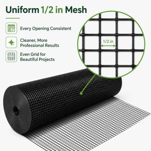 Black Hardware Cloth 1/2 in. x 3 ft. x 100 ft. 19-Gauge - size: 1/2'' x 36'' x 100'