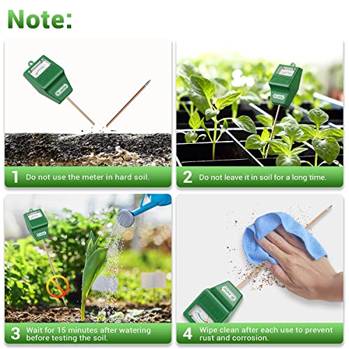Dr.meter Soil Moisture Meter for Plants, Plant Water Gauge Test Kit - color: Green