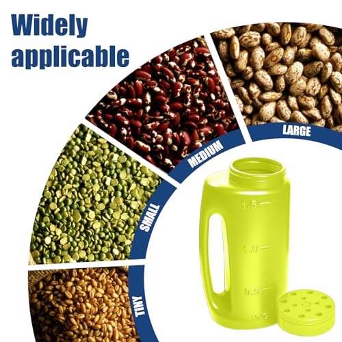 ZXJ Handheld Seed Shaker – Hand Spreader - 90oz Capacity Multi-Purpose Spreader for Fertilizer, Grass Seed, Ice Melt & Lawn Care - Green - color: Green