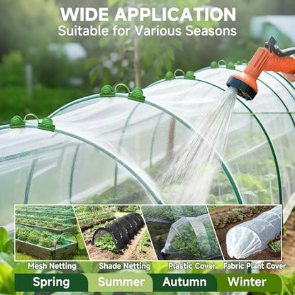 36pcs Garden Hoops for Raised Beds with Garden Netting, Clips