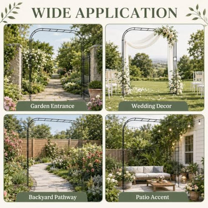 126" x15.8" x 94.5" Garden Arch Arbor Trellis