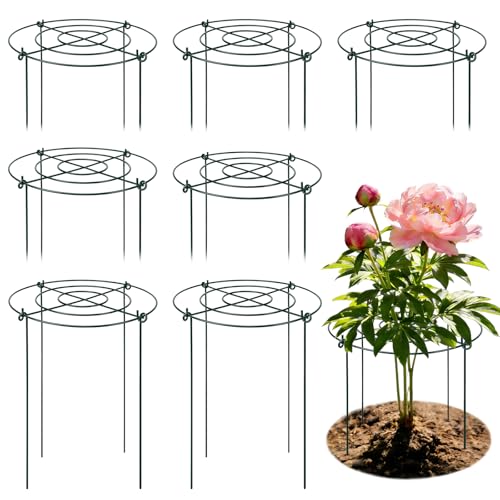 8 Pack Peony Cages and Supports, 11.5 x 20 Inch Plant Support Cage Set - size: 8 Pack- 11.5*20"