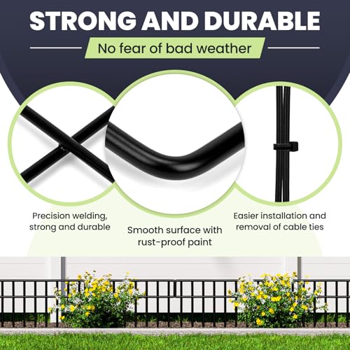 29.28Ft(L) X 13Inch(H)Animal Barrier Fence - 21 Pack No Dig Fence Panels Dog Dig Fence Barrier Metal Small Garden Fence Border for Dogs Rabbits Defense Bottom Blocker for Outdoor Yard Patio - size: 21 Pack,29.3Ft