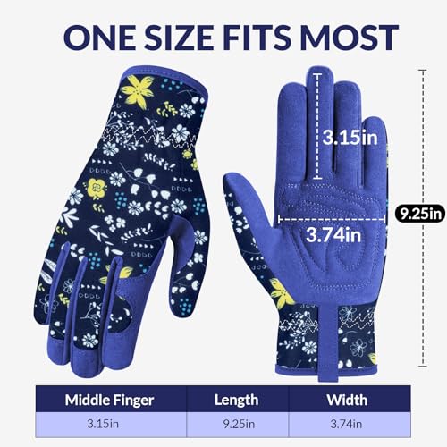 Baidast Gardening Gloves for Women, Breathable Leather Garden Gloves with Grip, Thorn Proof Work Gloves - color: Women(m)-purple