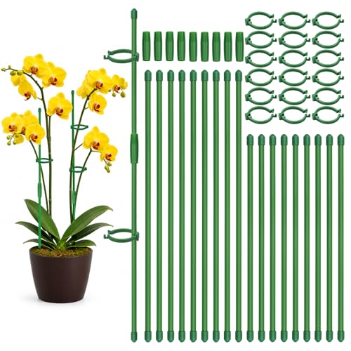 20 Pcs Plant Support Stakes, Indoor Plant Stakes Adjustable Length - size: 10pcs 12inch+10pcs 16inch
