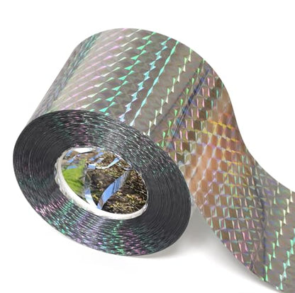 Ruolan Bird Scare Tape Ribbon,Reflective Tape Keep Birds Away Outdoor,Double Side Bird Flash Tape, Scare Geese, Pigeon, Duck, Woodpecker (350FT) - size: 350FT