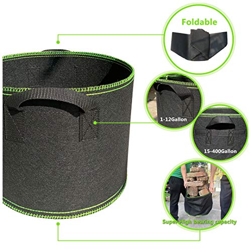 Segreto 40 Gallon Grow Bags Flower Pots Plant Container - size: 40 Gallon