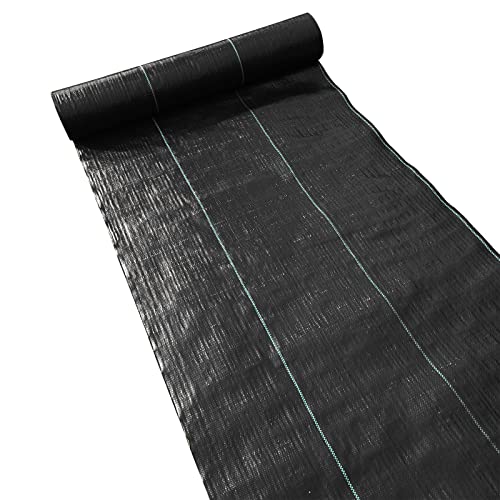 Agfabric 5x50ft Landscape Fabric Heavy Duty Weed Barrier, Weed Barrier Landscape Fabric Heavy Duty, Garden Weed Barrier Fabric, Weed Cover Fabric for Garden - size: 5ftx50ft