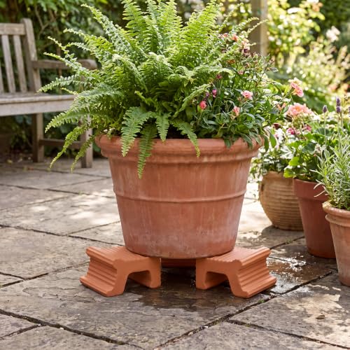 LemonRoad Extra Large Terra Cotta Cement Pot Feet for 20"-30" Pots